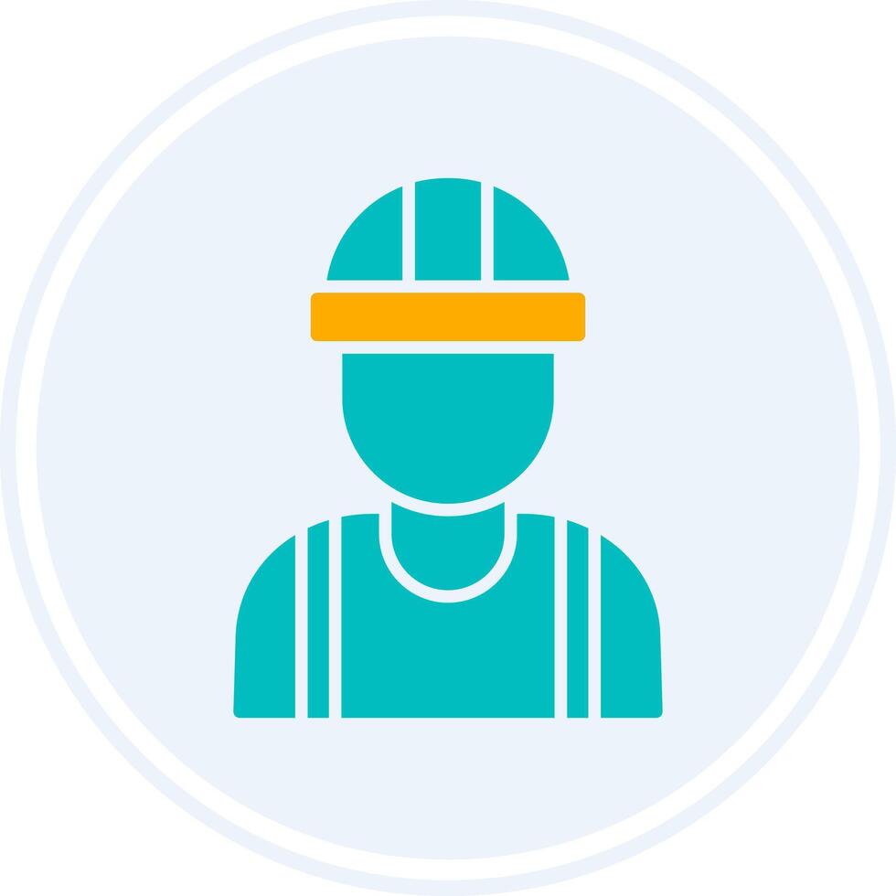 Engineer Glyph Two Colour Circle Icon vector