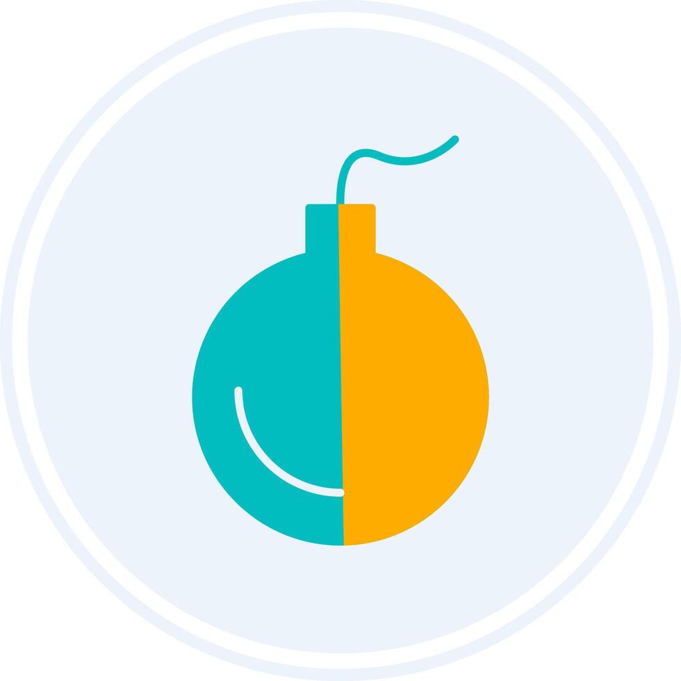 Bomp Glyph Two Colour Circle Icon vector
