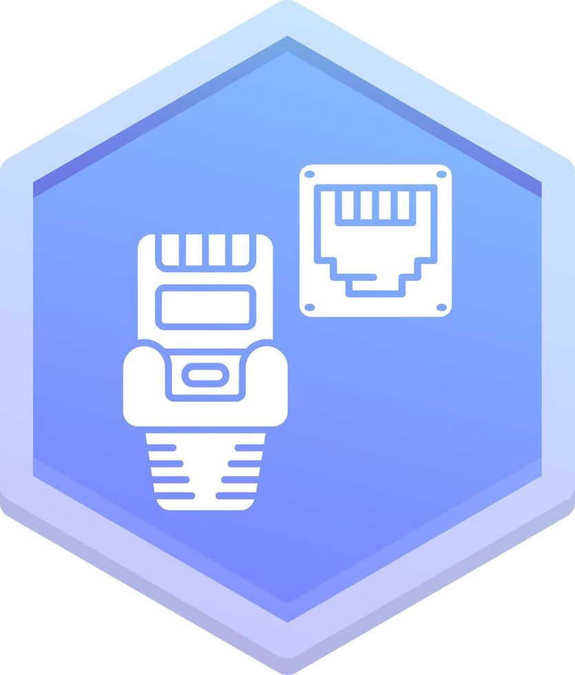 Ethernet Polygon Icon vector