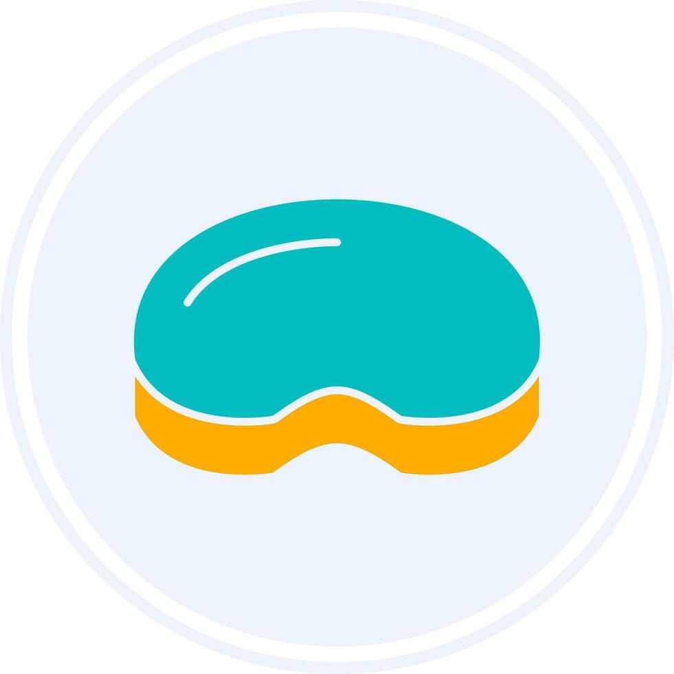 Steak Glyph Two Colour Circle Icon vector