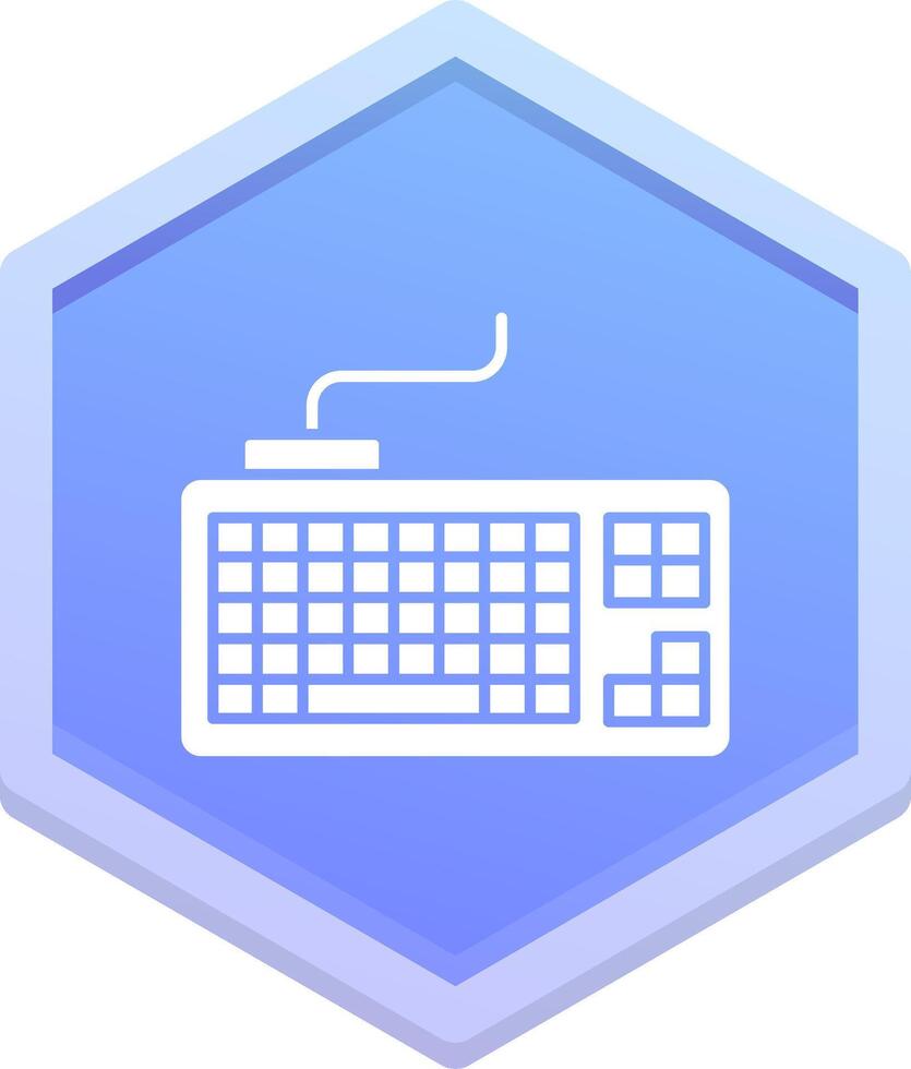 Keyboard Polygon Icon vector