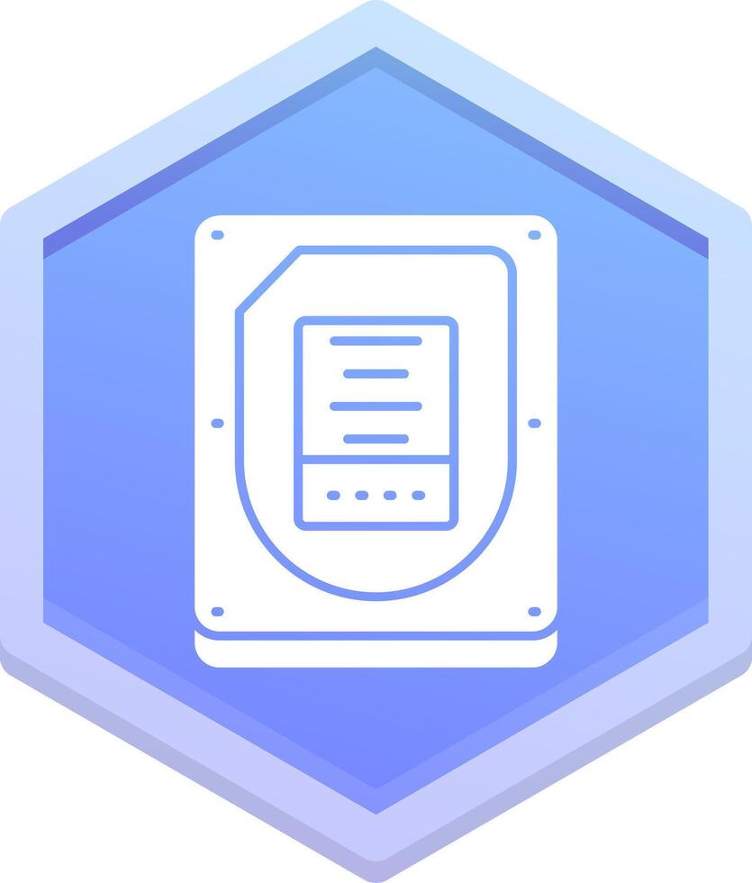 Disk Polygon Icon vector