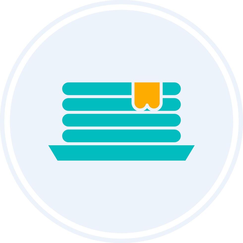 Pancake Glyph Two Colour Circle Icon vector