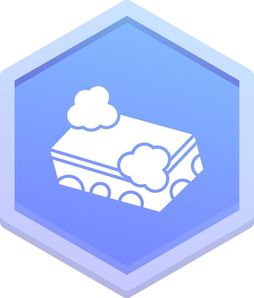 Sponge Polygon Icon vector