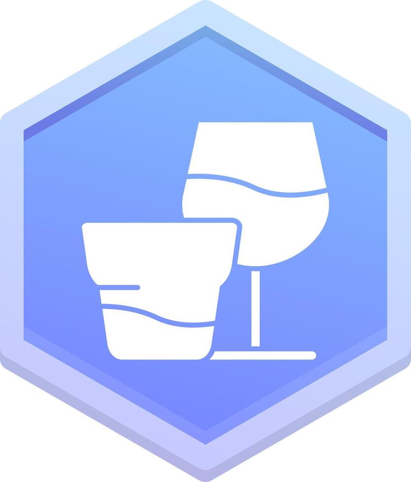 vaso polígono icono vector