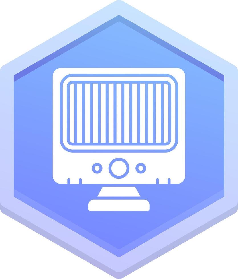 Heater Polygon Icon vector