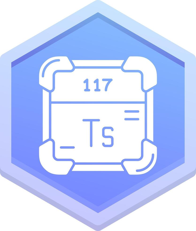 Tennessine Polygon Icon vector