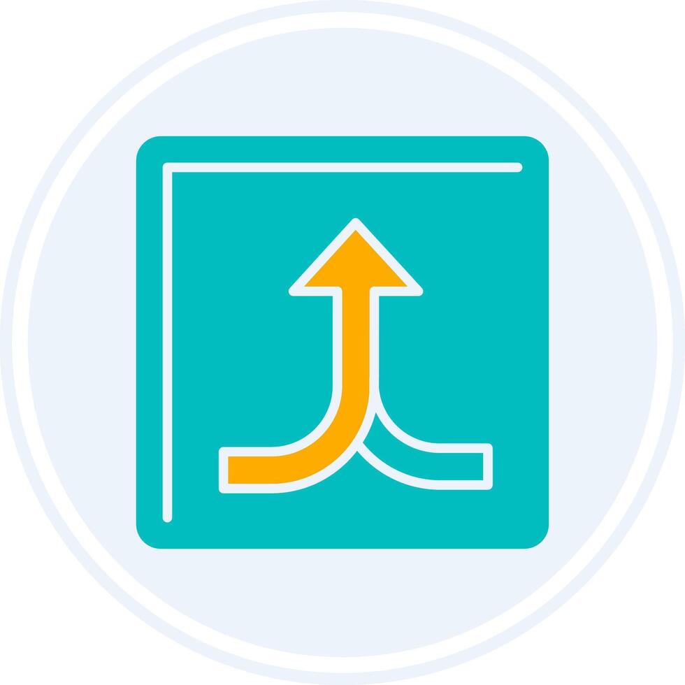 Split Glyph Two Colour Circle Icon vector