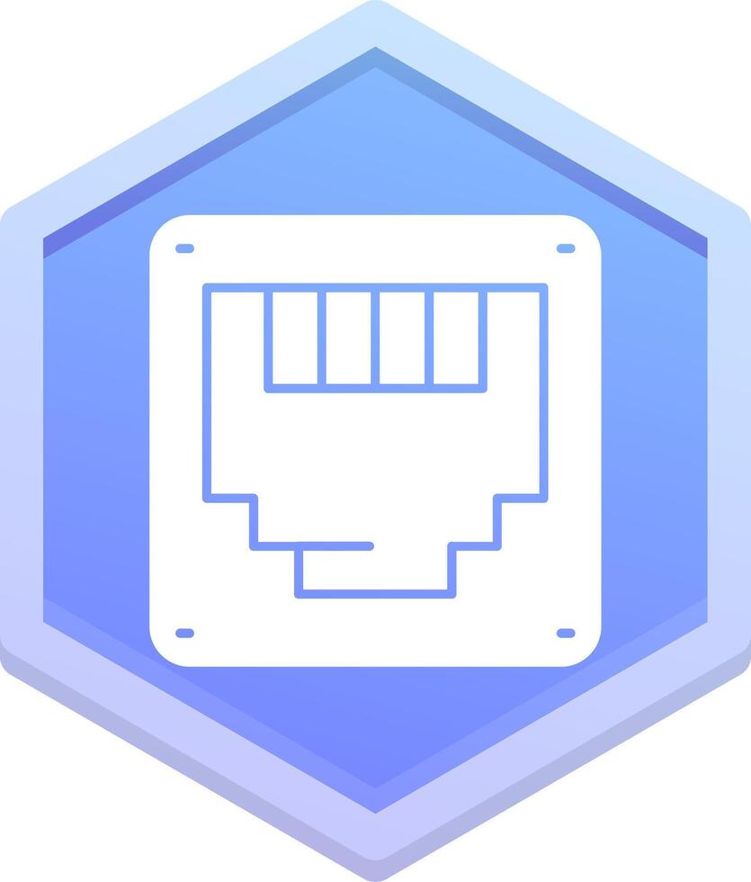 Ethernet Polygon Icon vector