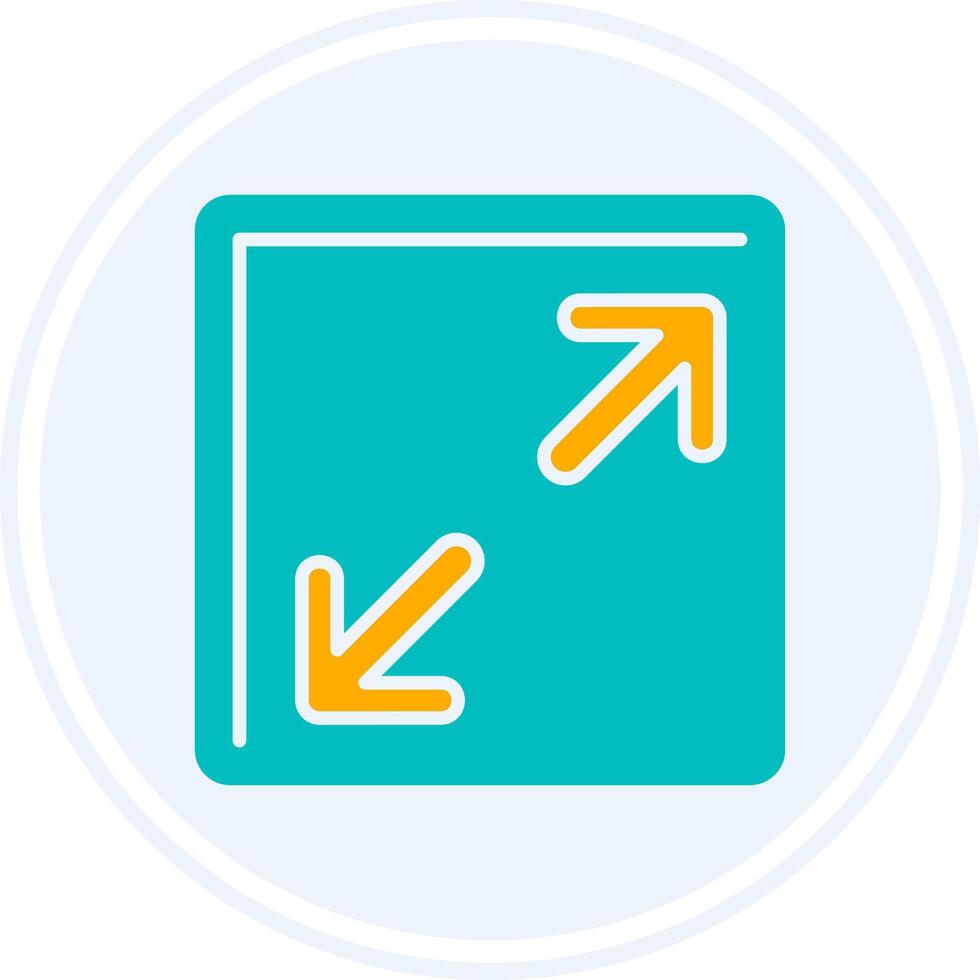 Resize Glyph Two Colour Circle Icon vector