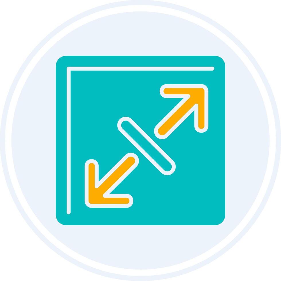 Expand Glyph Two Colour Circle Icon vector