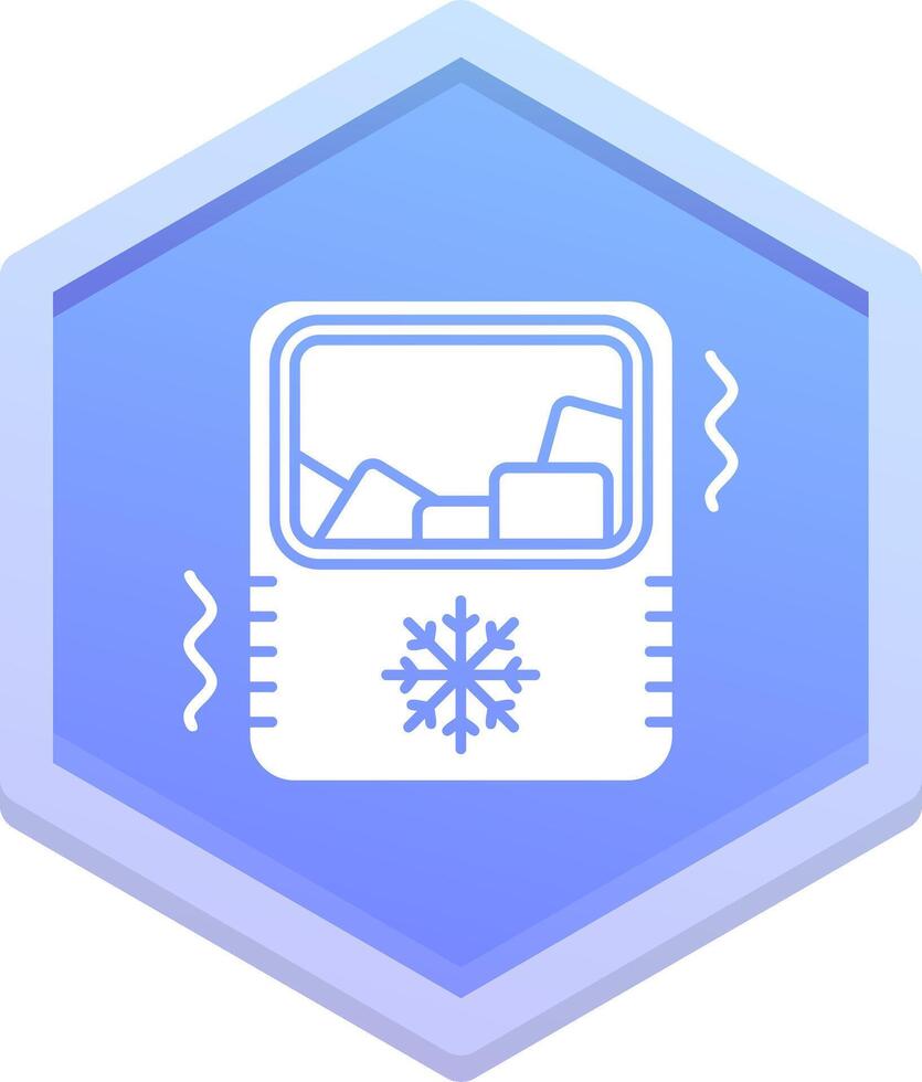 hielo fabricante polígono icono vector