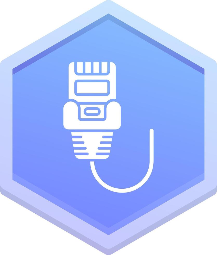 Ethernet Polygon Icon vector