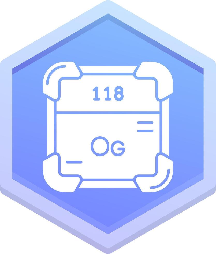 Oganesson Polygon Icon vector