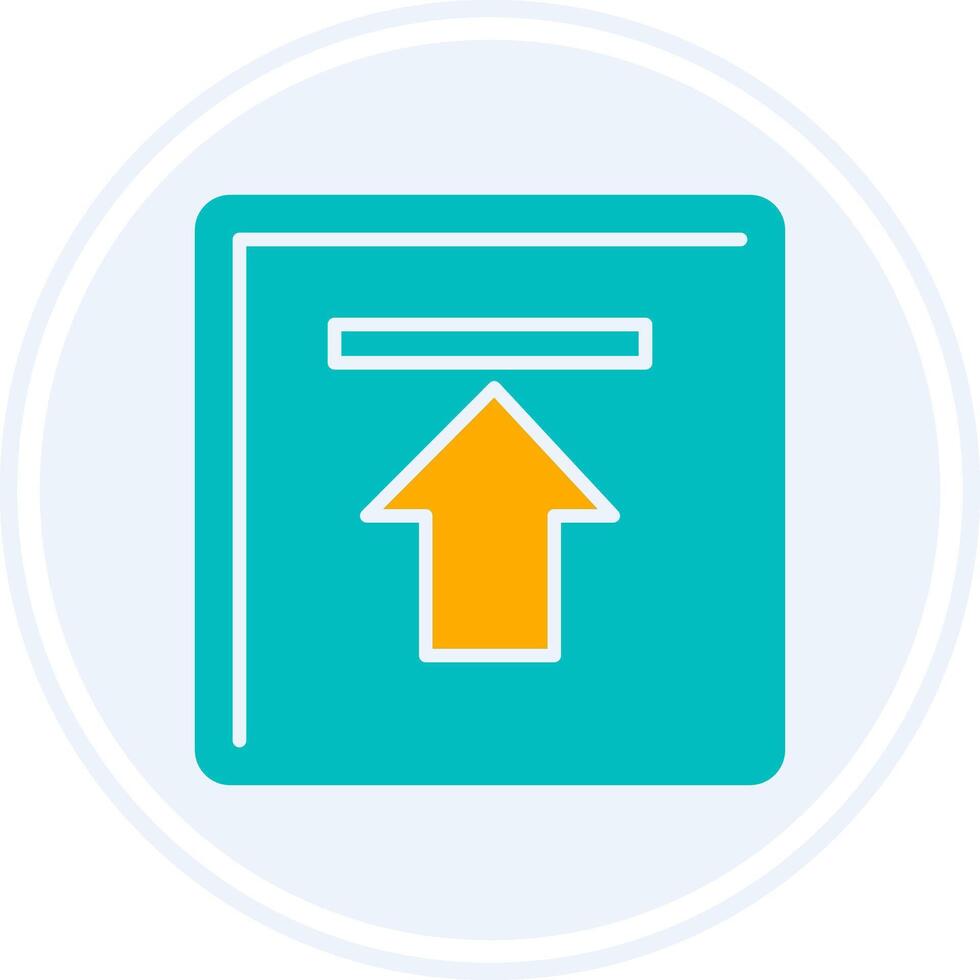 Up Arrow Glyph Two Colour Circle Icon vector