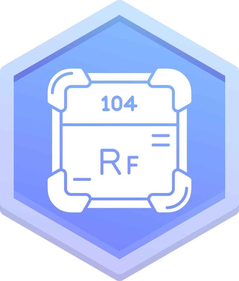 Rutherfordium Polygon Icon vector
