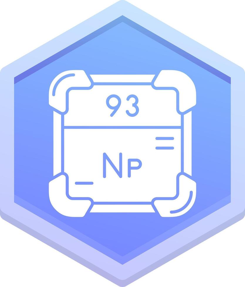 Neptunium Polygon Icon vector