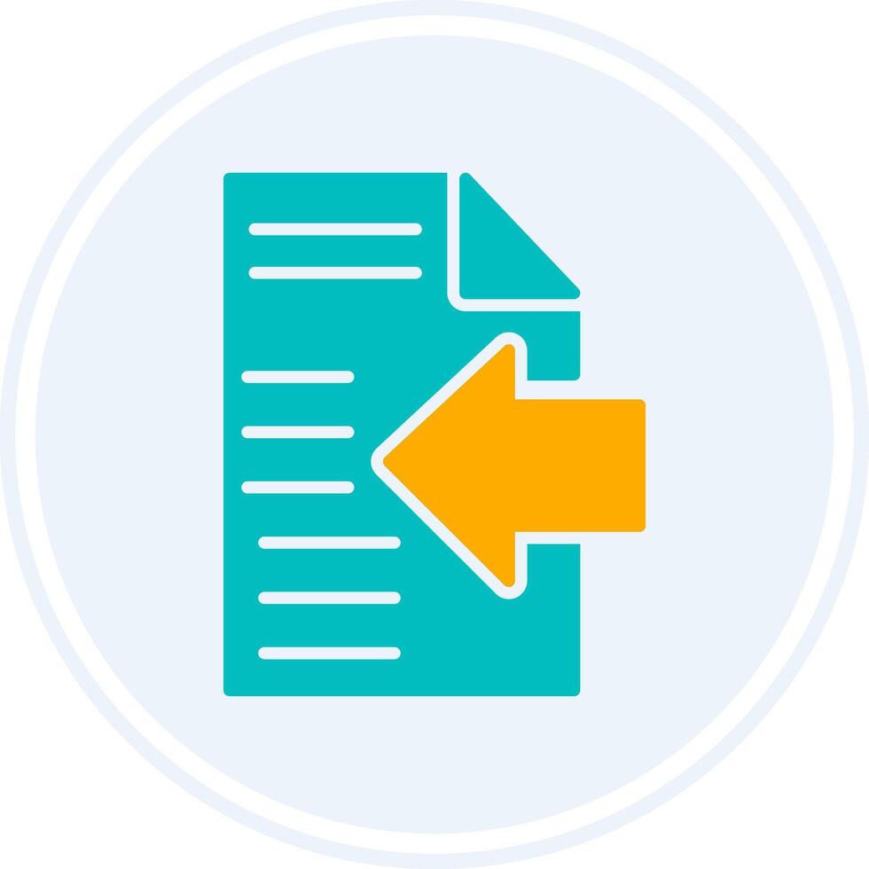 Import Glyph Two Colour Circle Icon vector