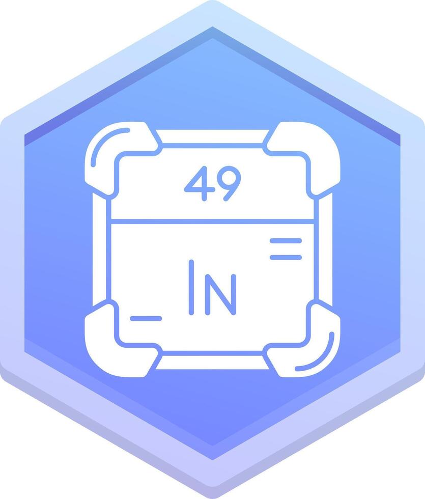 Indium Polygon Icon vector
