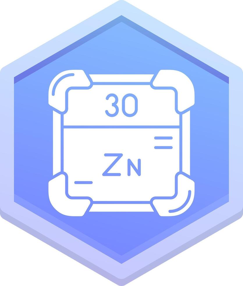 Zinc Polygon Icon vector