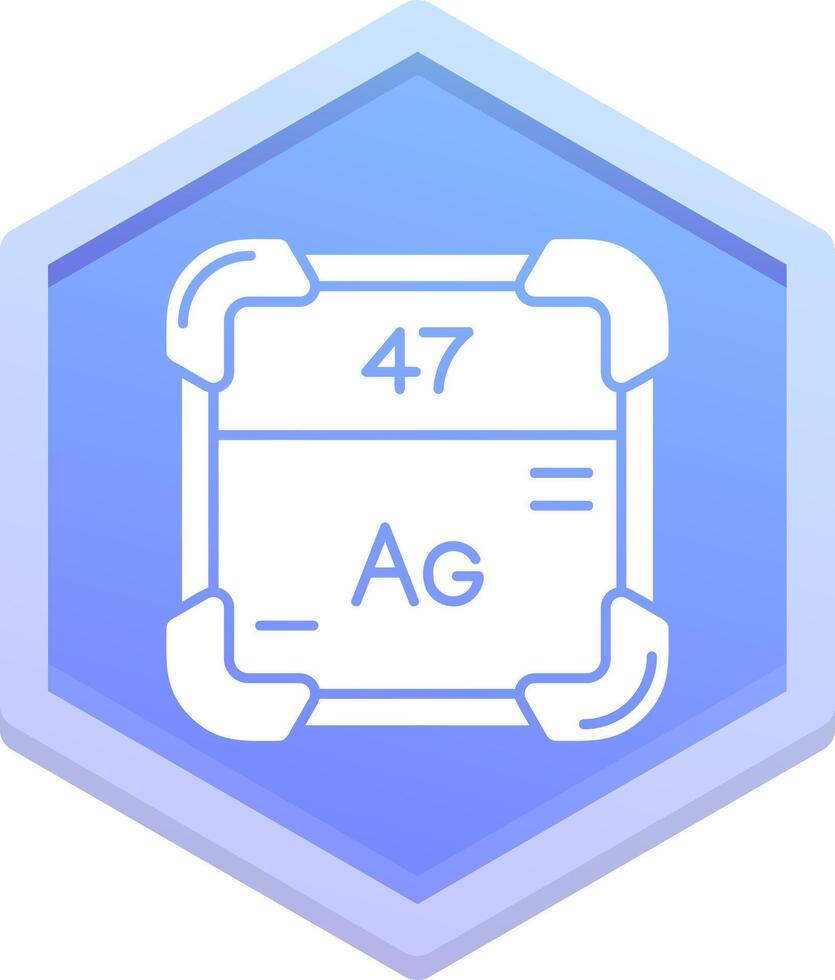 Silver Polygon Icon vector