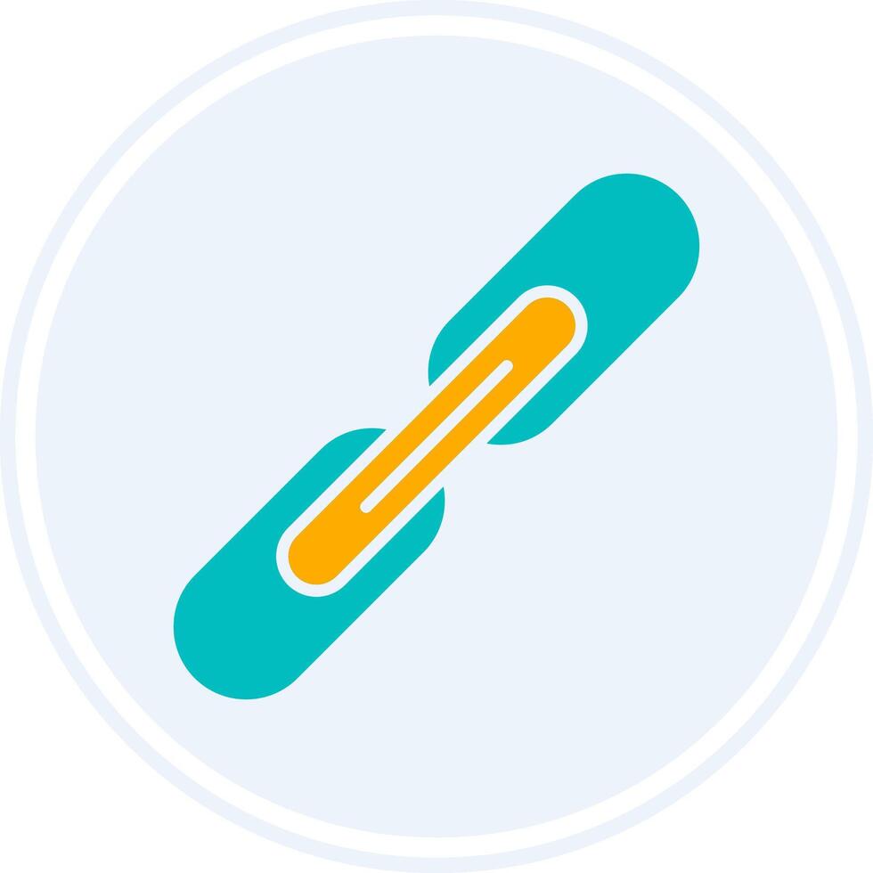Link Glyph Two Colour Circle Icon vector