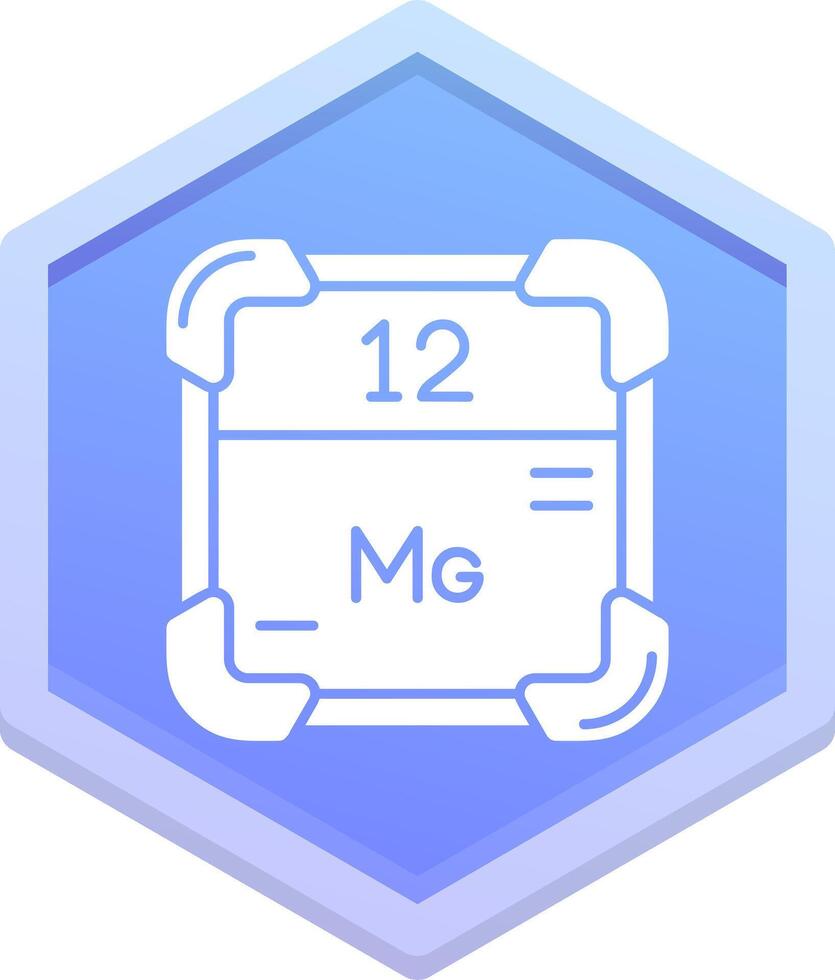 Magnesium Polygon Icon vector