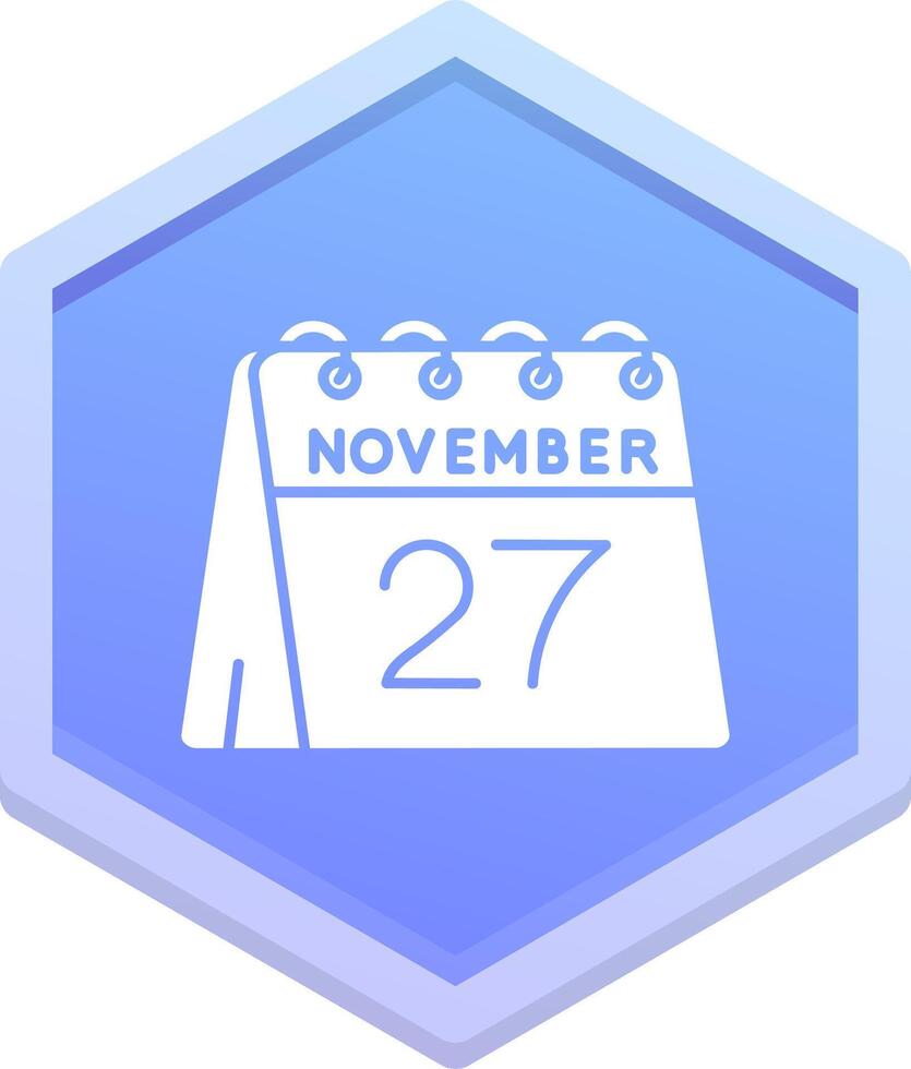 27 de noviembre polígono icono vector