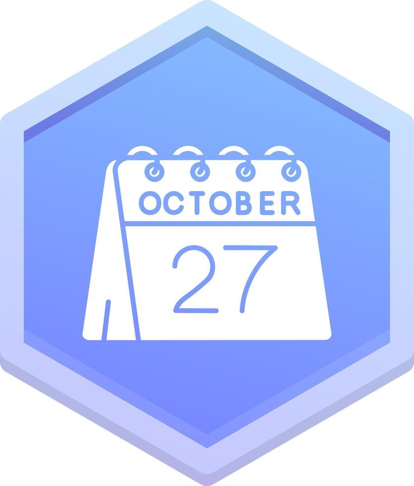27th of October Polygon Icon vector