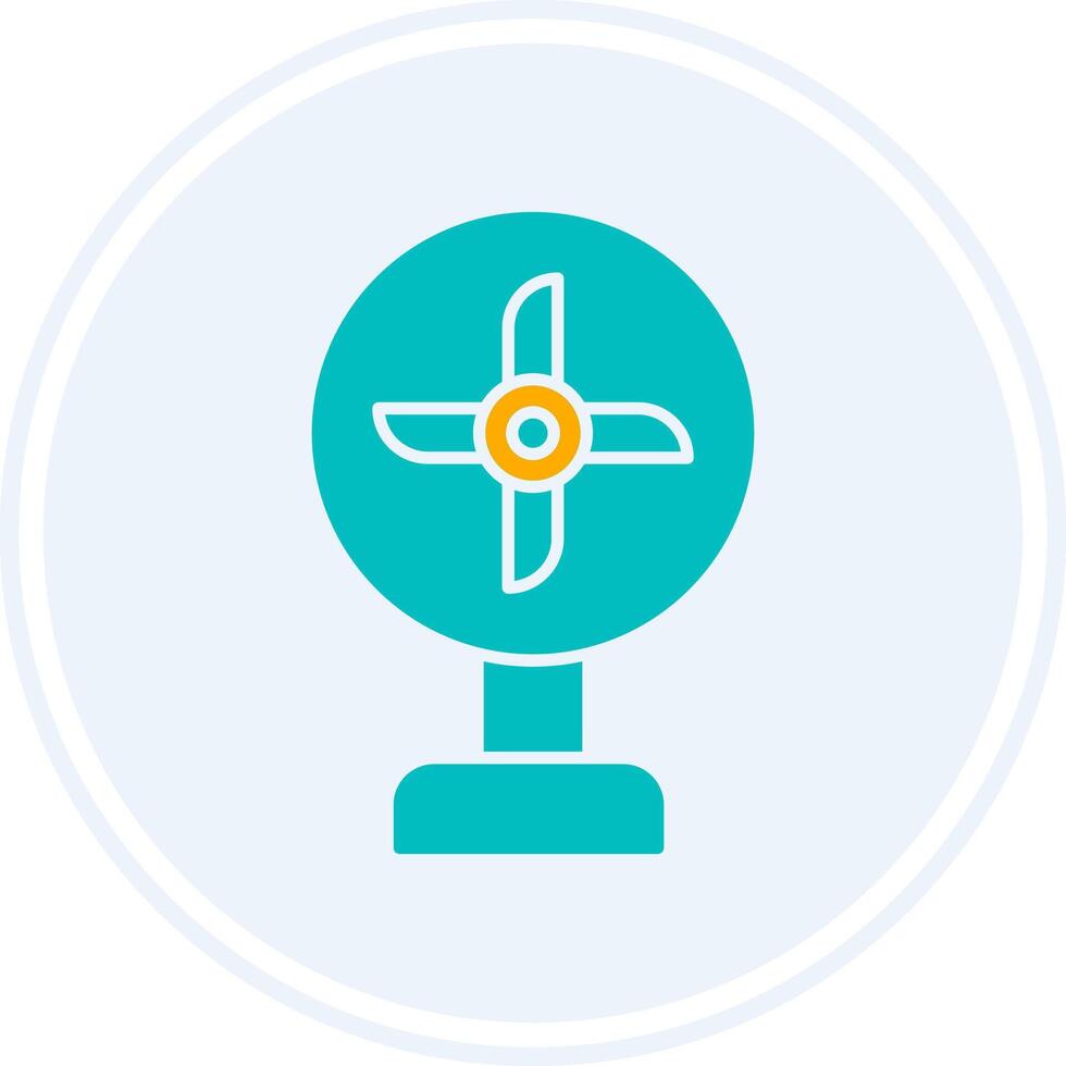 Fan Glyph Two Colour Circle Icon vector