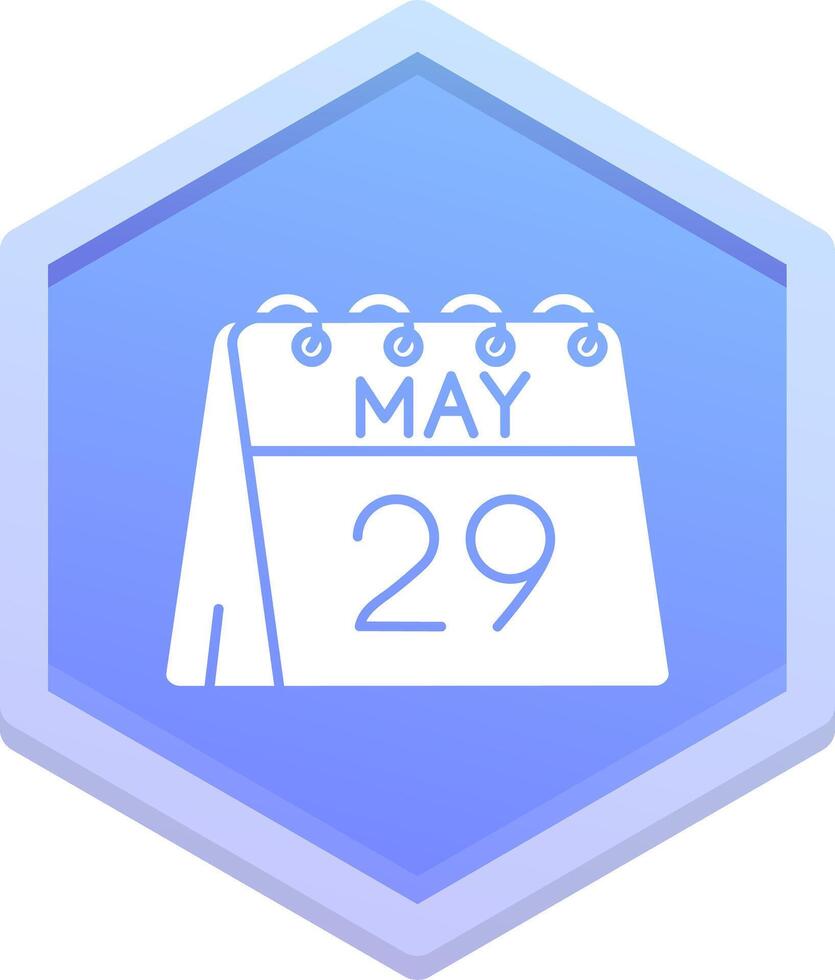 29th of May Polygon Icon vector