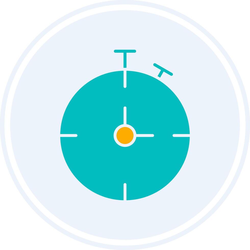 Chronometer Glyph Two Colour Circle Icon vector