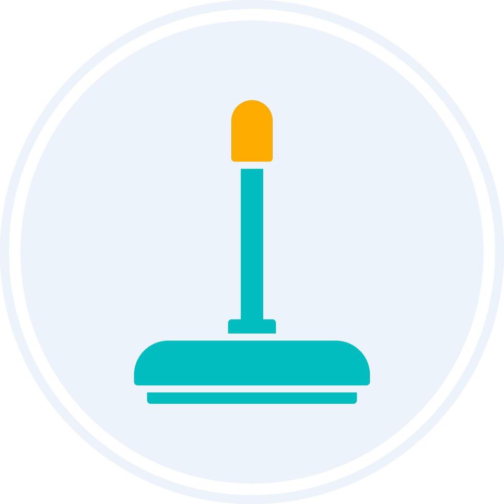 Floor Wiper Glyph Two Colour Circle Icon vector