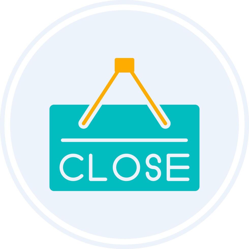 Close Glyph Two Colour Circle Icon vector