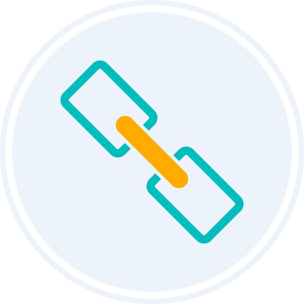 Link Glyph Two Colour Circle Icon vector