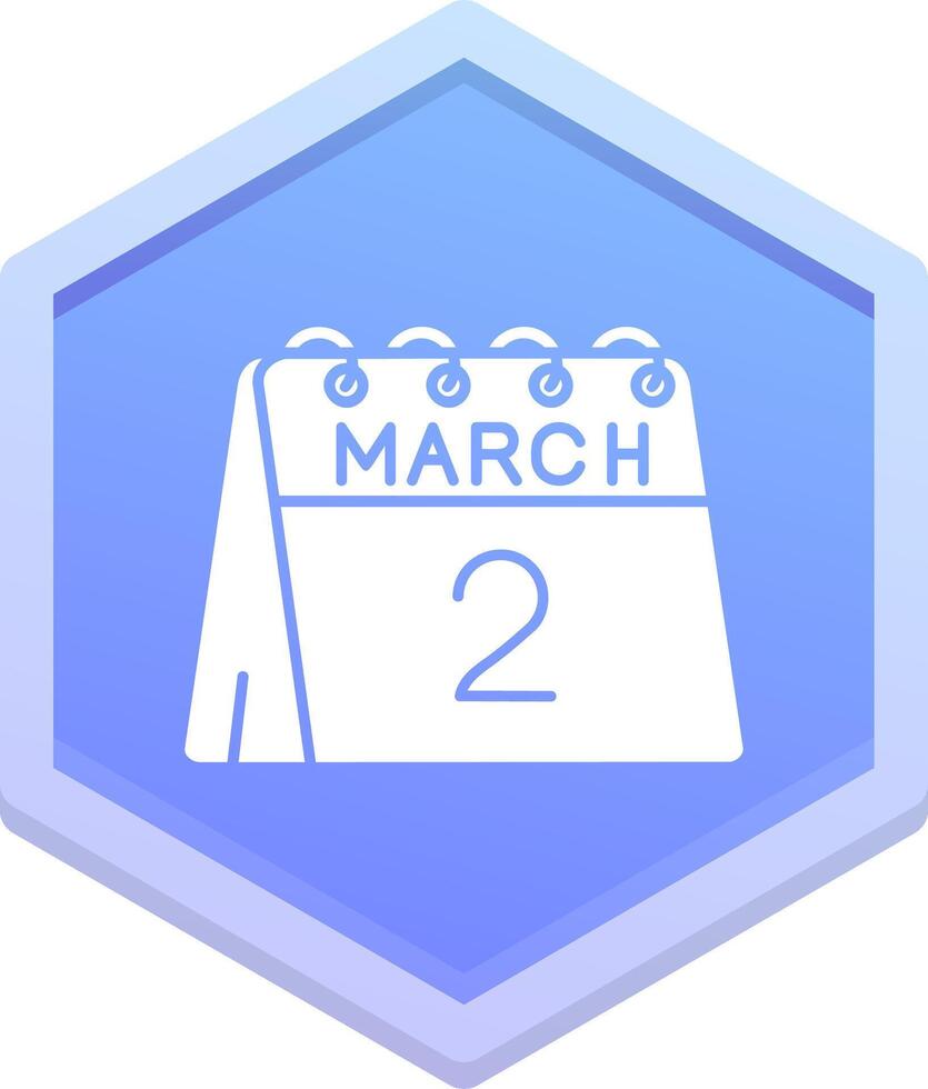 2do de marzo polígono icono vector