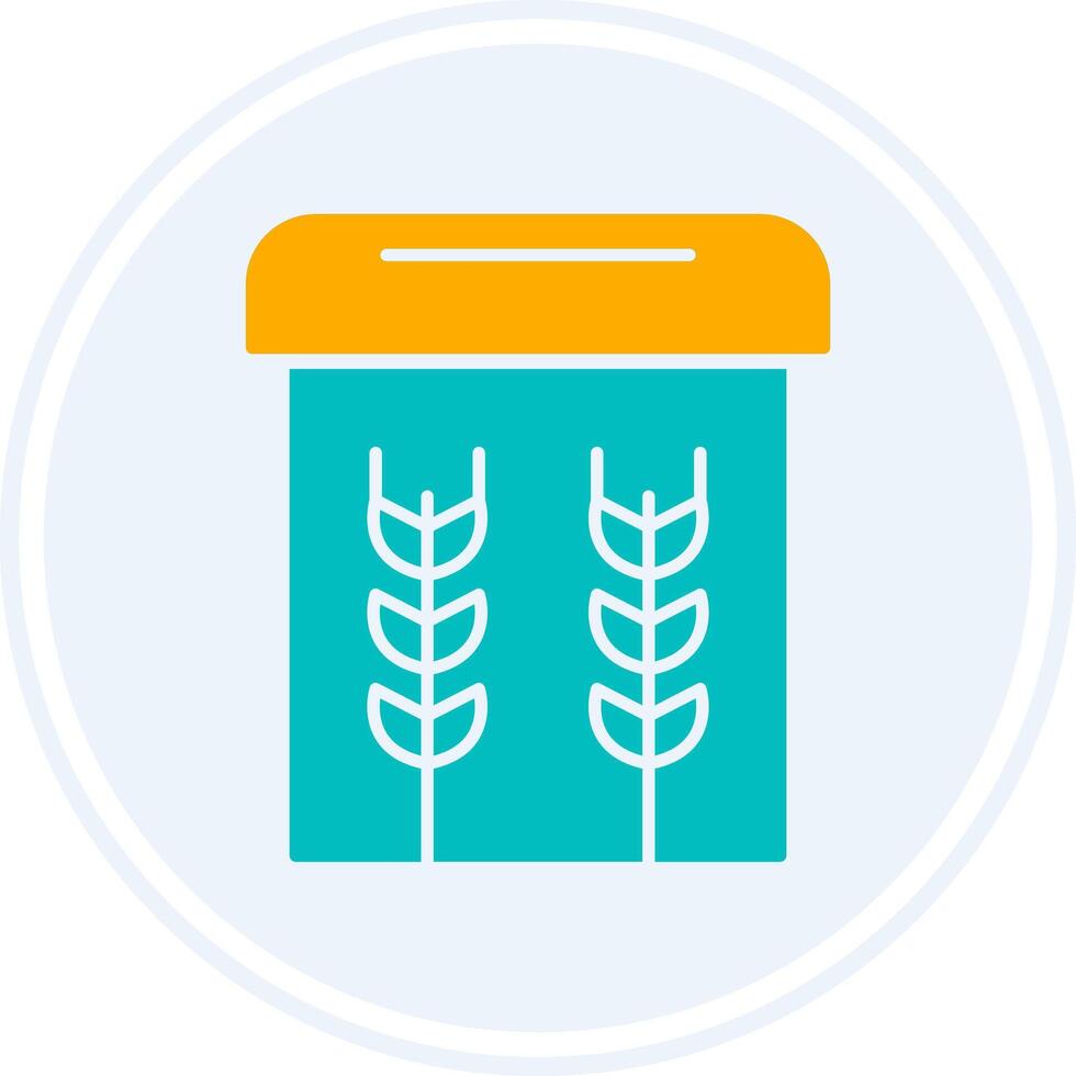 Flour Glyph Two Colour Circle Icon vector