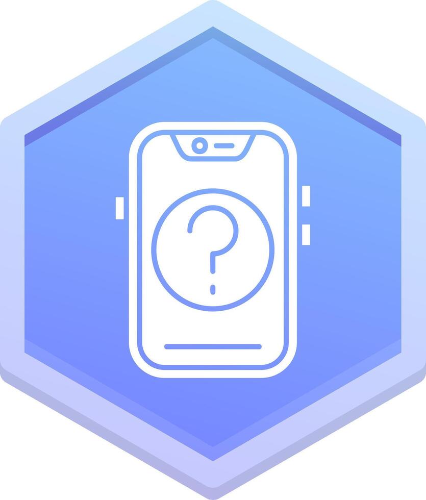 Question Polygon Icon vector