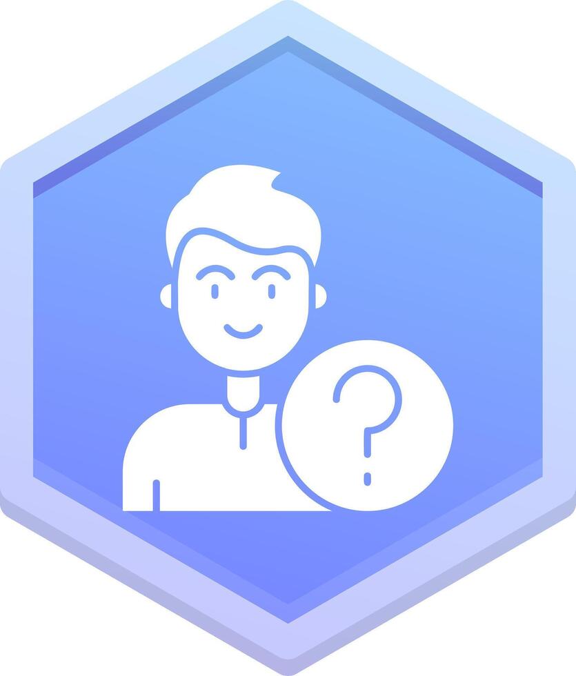 Question Polygon Icon vector
