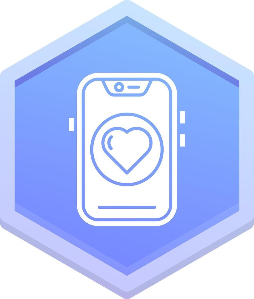 corazón polígono icono vector