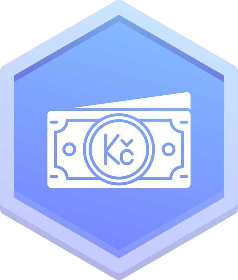 Koruna Polygon Icon vector