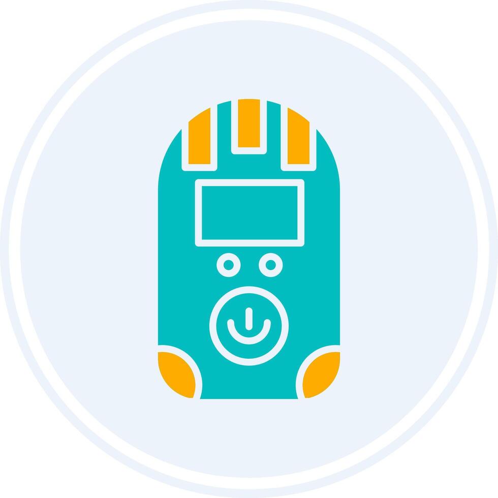 Dosimeter Glyph Two Colour Circle Icon vector