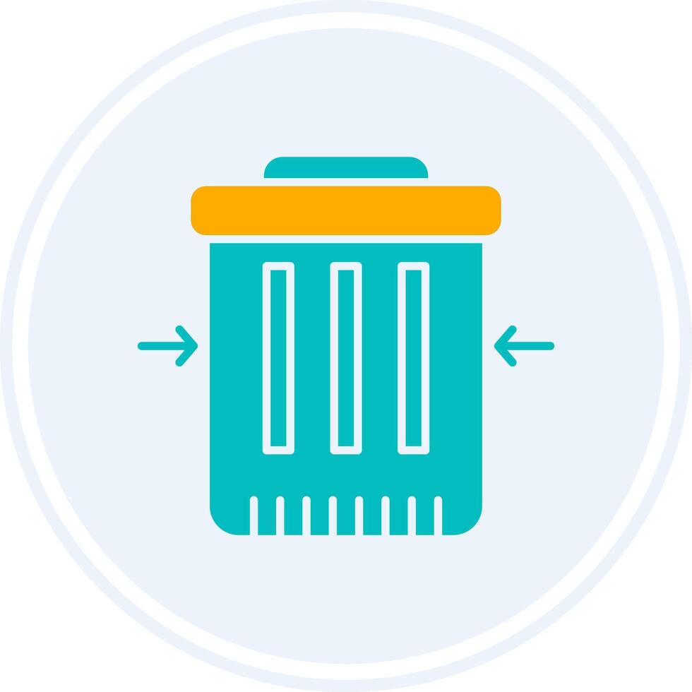 Waste Reduction Glyph Two Colour Circle Icon vector