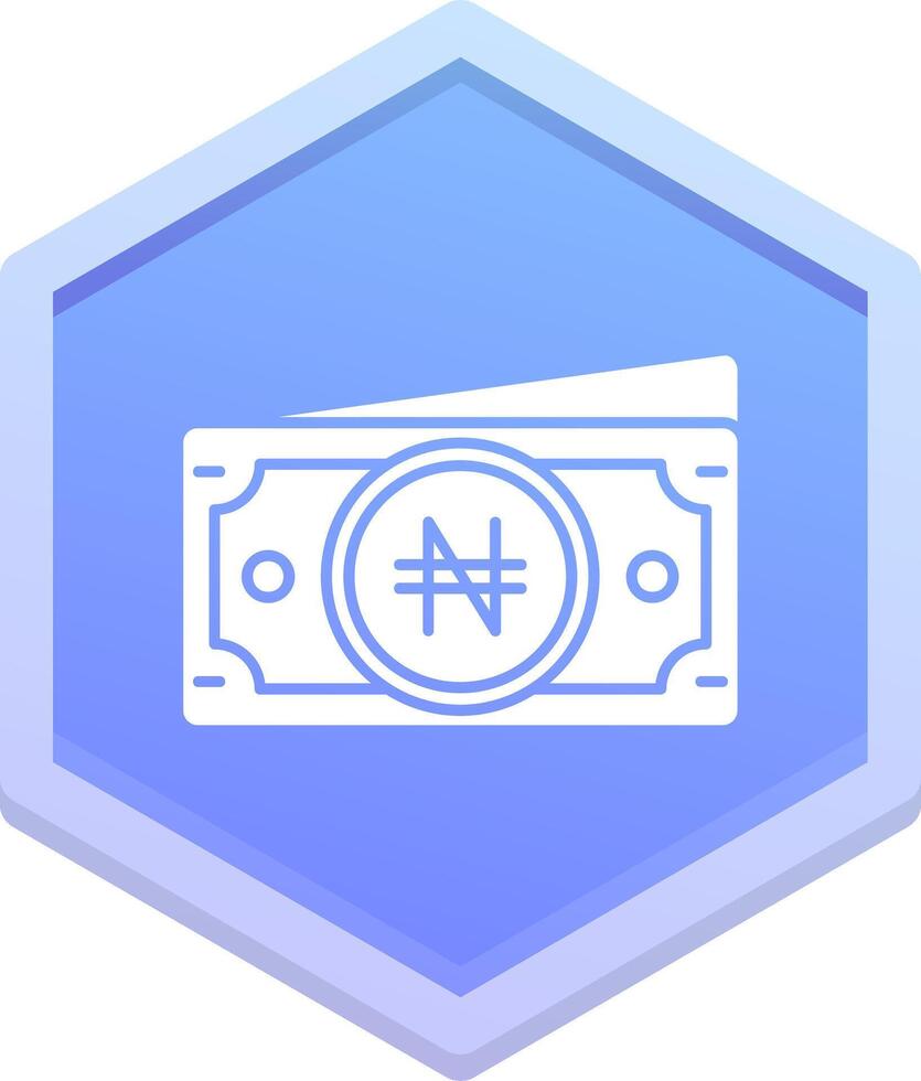 Naira Polygon Icon vector