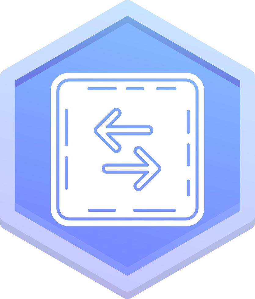 Swap Polygon Icon vector