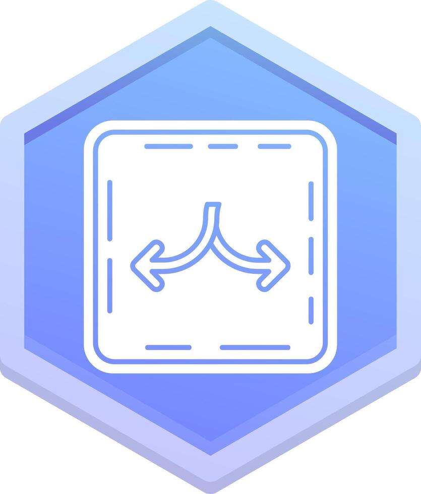 Shuffle Polygon Icon vector