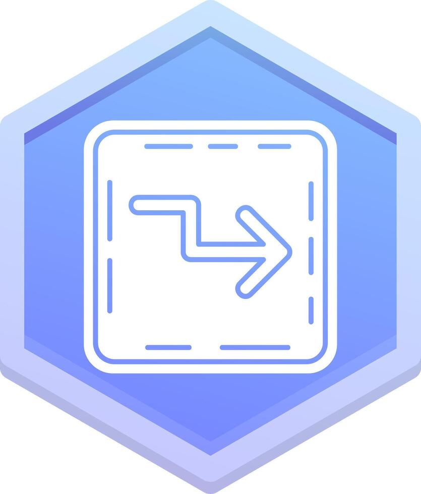 Zigzag Polygon Icon vector