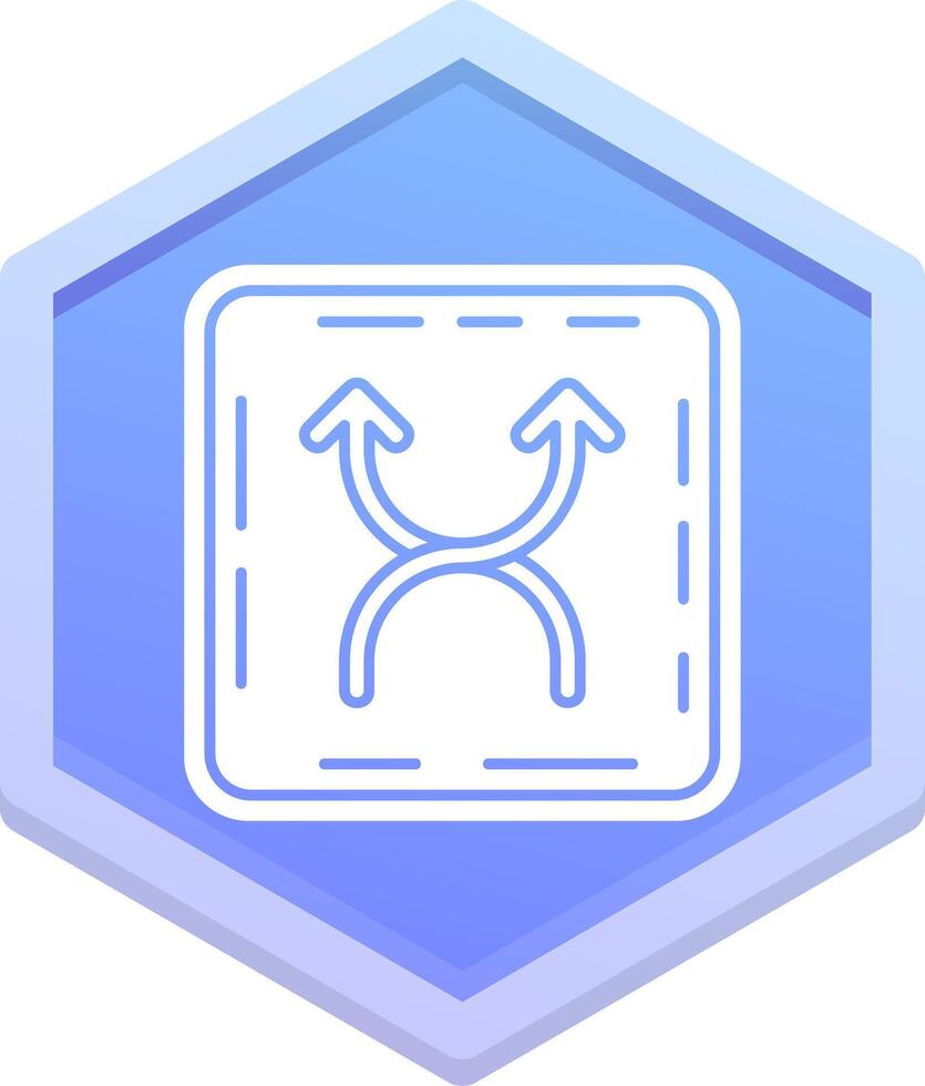 Shuffle Polygon Icon vector