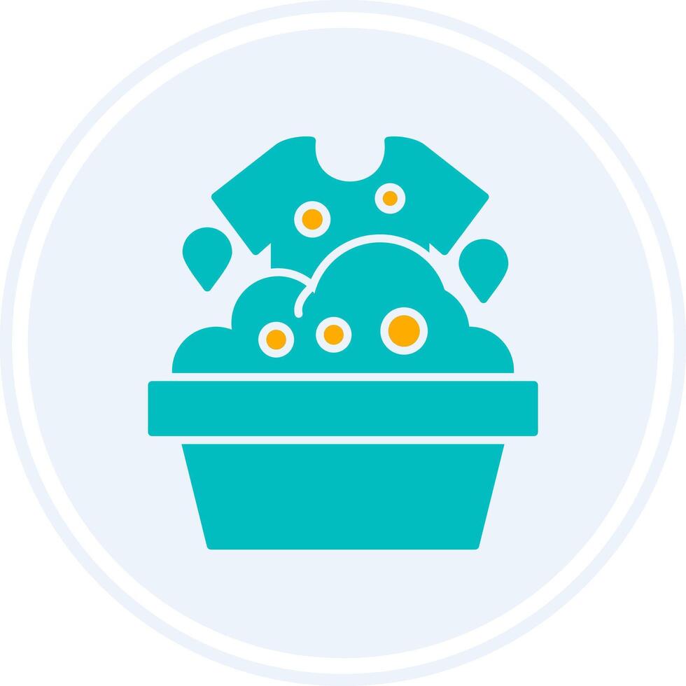 Cleaning Glyph Two Colour Circle Icon vector