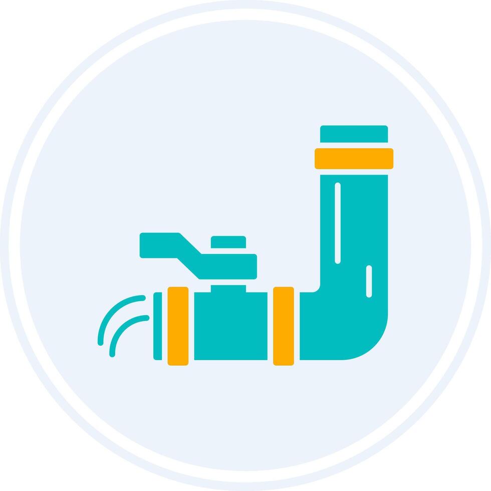 Water Supply Glyph Two Colour Circle Icon vector